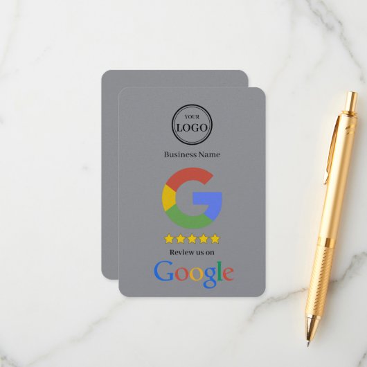 D'accompagnement Carte de visite avec lien QR Code pour avis Google (Devant/Arrière en situation)