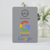 D'accompagnement Carte de visite avec lien QR Code pour avis Google (Debout devant)