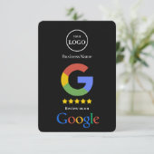 D'accompagnement Carte de visite avec lien QR Code pour avis Google (Debout devant)