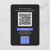 D'accompagnement Carte de visite avec lien QR Code pour avis Google (Dos)