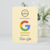 D'accompagnement Carte de visite avec lien QR Code pour avis Google (Debout devant)