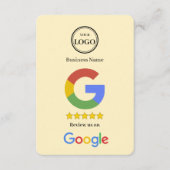 D'accompagnement Carte de visite avec lien QR Code pour avis Google (Devant)
