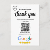 D'accompagnement Carte de visite avec lien QR Code pour avis Google (Dos)