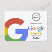 D'accompagnement Carte de visite avec lien QR Code pour avis Google (Devant)