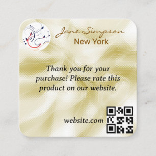 D'accompagnement Carte de visite avec logo à texture or élégant