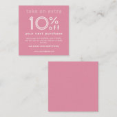 D'accompagnement Carte de visite avec remise sur le prochain achat (Devant / Derrière)