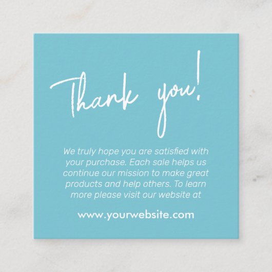 D'accompagnement Carte de visite d'appréciation du client (Devant)