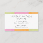 D'accompagnement Carte de visite de boutique de créatrice d'aquarel (Dos)