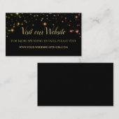 D'accompagnement Carte de visite de mariage avec paillettes dorées  (Devant / Derrière)