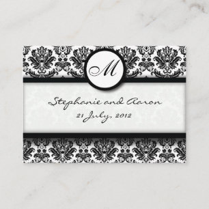 D'accompagnement Carte de visite de site Web Mariage damassé noir e