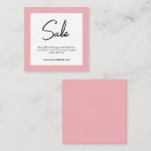 D'accompagnement Carte de visite de vente (Devant / Derrière)