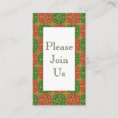 D'accompagnement Carte de visite d'invitation Motif Red Green Holid (Devant)