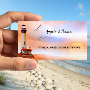 D'accompagnement Carte de visite du site Web de mariage de Lighthou