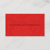 D'accompagnement Carte de visite du site Web Red Mariage damassé (Dos)