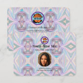 D'accompagnement Carte de visite holographique moderne (Devant / Derrière)