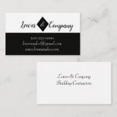 D'accompagnement Carte de visite noir et blanc (Devant / Derrière)