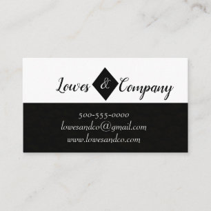 D'accompagnement Carte de visite noir et blanc