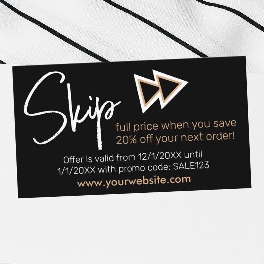 D'accompagnement Carte de visite Promo