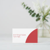 D'accompagnement Carte de visite simple bloc de couleur rouge blanc (Debout devant)