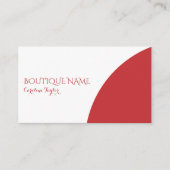 D'accompagnement Carte de visite simple bloc de couleur rouge blanc (Devant)