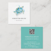 D'accompagnement Carte de visite tropicale faite main avec logo de (Devant / Derrière)