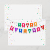 D'accompagnement Carte de vœux d'anniversaire à joindre (Devant / Derrière)