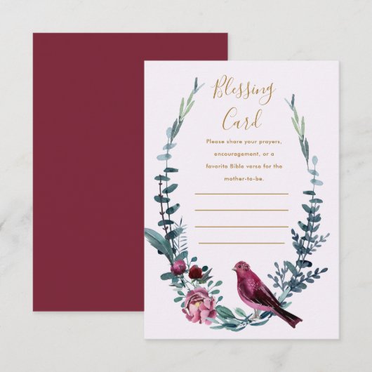 D'accompagnement Carte de voeux de la mère botanique Prières (Devant / Derrière)