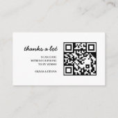 D'accompagnement Carte de vœux de lune de miel avec QR Code (Dos)