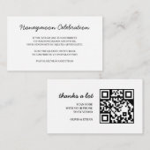 D'accompagnement Carte de vœux de lune de miel avec QR Code (Devant / Derrière)