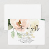 D'accompagnement Carte de voeux de mariage à fleurs rose pâle avec  (Devant / Derrière)