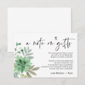 D'accompagnement Carte de voeux de puits de voeux Mariage Note sur (Devant / Derrière)