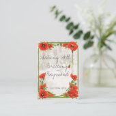 D'ACCOMPAGNEMENT CARTE DE VŒUX INSERTION PAVOT ROUGE VINTAGE (Debout devant)