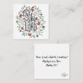 D'accompagnement Carte de vœux Ma espérance est dans le SEIGNEUR (Devant / Derrière)