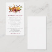 D'accompagnement Carte de voeux pour cagnotte de lune de miel (Devant / Derrière)