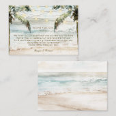 D'accompagnement carte de voeux pour la plage tropicale (Devant / Derrière)