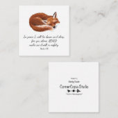 D'accompagnement Carte d'écriture de Fox couché (Devant / Derrière)