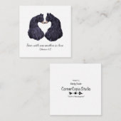 D'accompagnement Carte d'écriture de l'ours amoureux (Devant / Derrière)