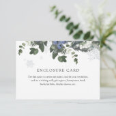 D'accompagnement Carte d'encart de bleu de verdure d'hiver (Debout devant)