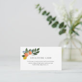 D'accompagnement Carte d'encart de citrus orange (Debout devant)