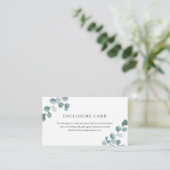 D'accompagnement Carte d'encart de Eucalyptus Dollar d'Argent (Debout devant)