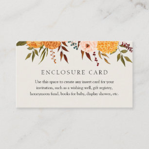 D'accompagnement Carte d'encart de fleurs automnales avec texte per