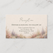 Carte d'encart de jardin romantique