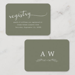 D'accompagnement Carte d'encart de mariage à monogramme de feuille