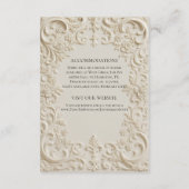 D'accompagnement Carte d'encart de mariage baroque élégante (Dos)