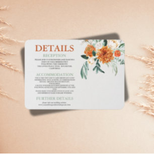 D'accompagnement Carte d'encart de mariage en herbe de Pampas Boho 