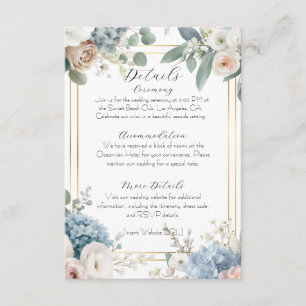 D'accompagnement Carte d'encart de mariage florale élégante et pers
