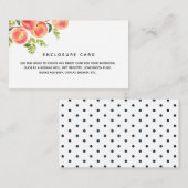 D'accompagnement Carte d'encart de pêches à l'aquarelle (Devant / Derrière)