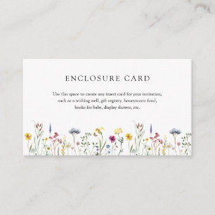 D'accompagnement Carte d'encart de prairie fleurie