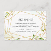 D'accompagnement Carte d'encart de réception de mariage en terrariu (Devant)