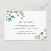 D'accompagnement Carte d'encart de réception Eucalyptus (Devant)